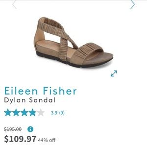 Eileen Fisher metallic sandals 8.5